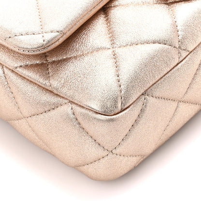 Chanel Metallic Lambskin Lacquered Quilted Small Flap Gold 10 of 12