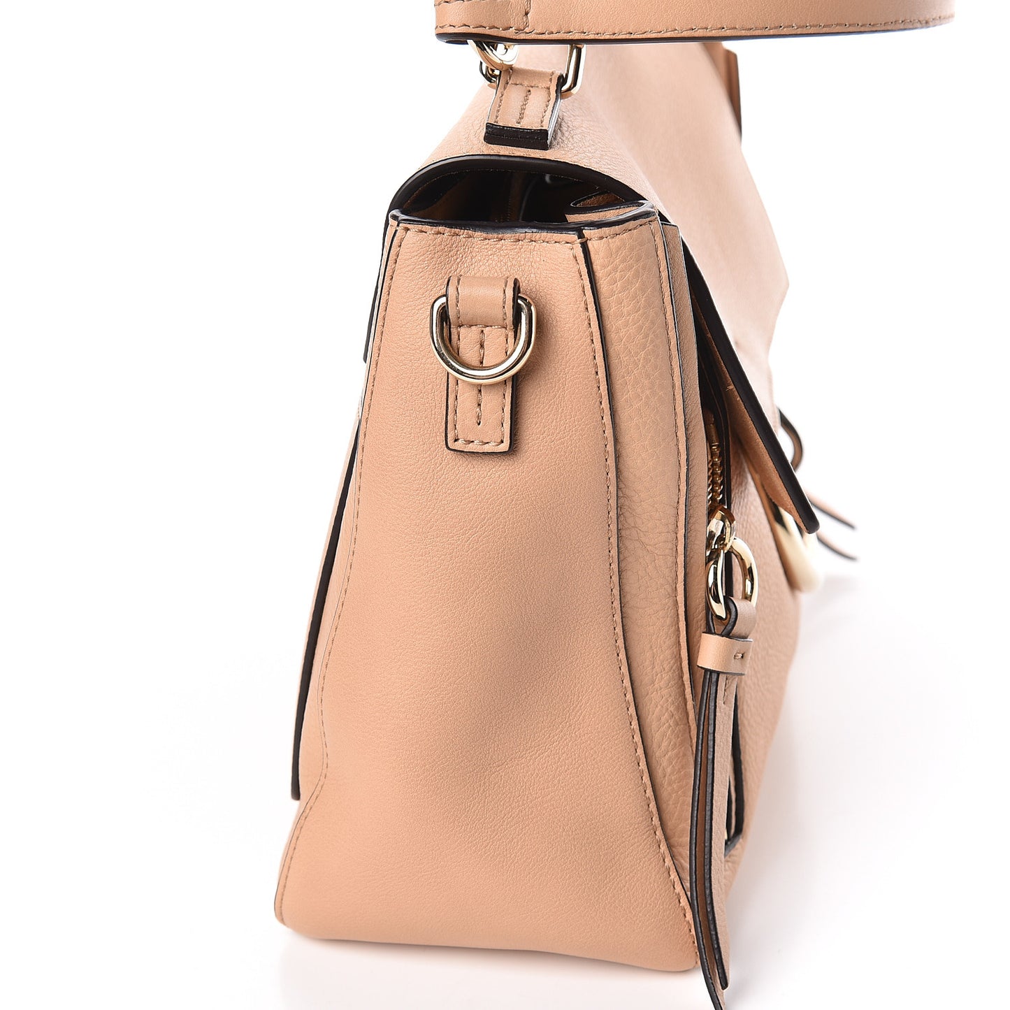 Calfskin Small Faye Day Shoulder Bag Blush Nude