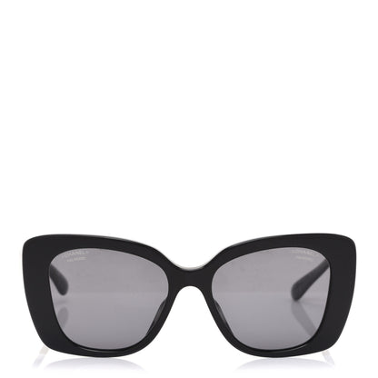Chanel Acetate Strass Polarized Square Sunglasses 5422-B Black 2 of 7