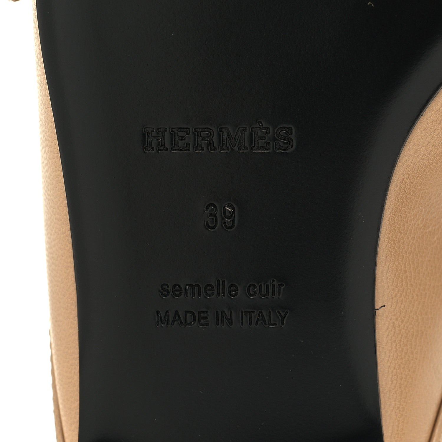 Hermes Goatskin Groupie Mules 39 Beige Argile 7 of 9