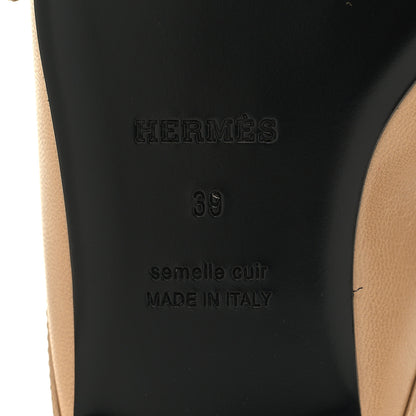 Hermes Goatskin Groupie Mules 39 Beige Argile 7 of 9