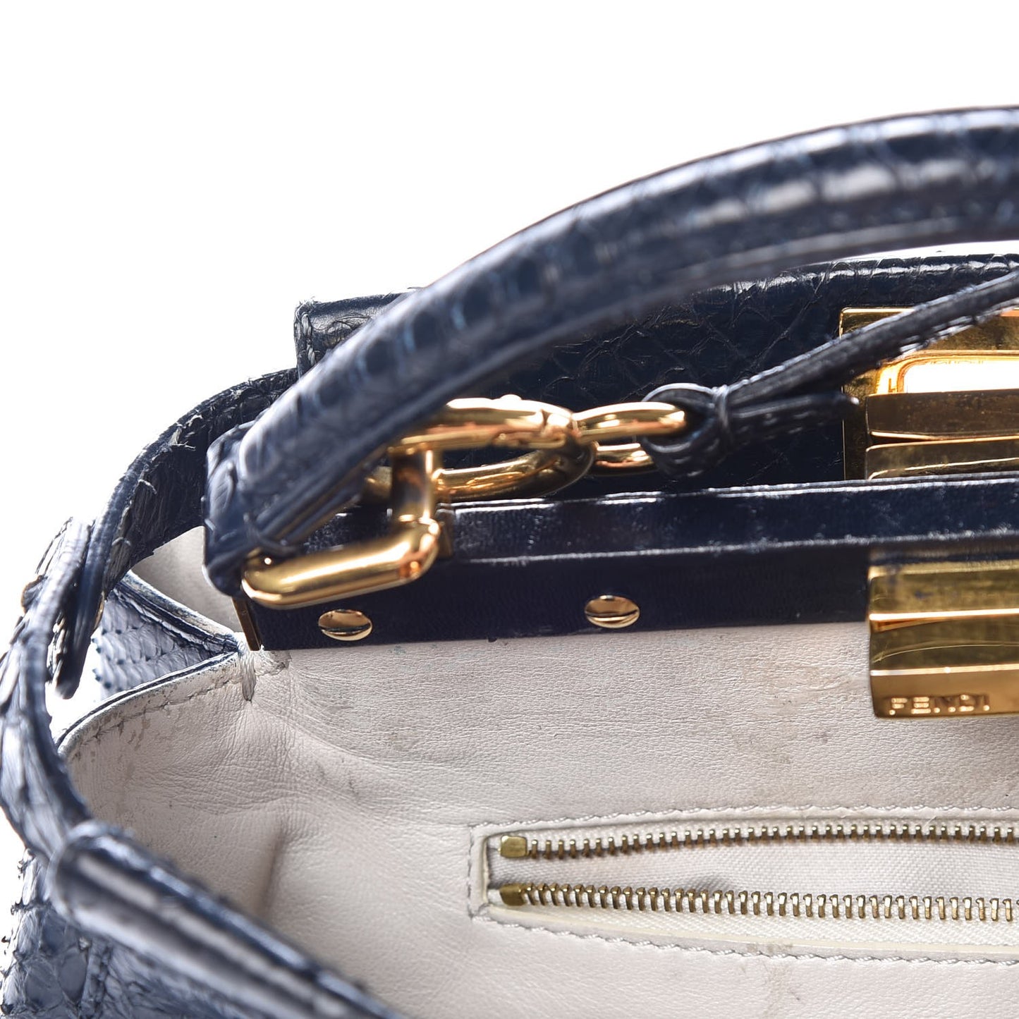 Python Mini Peekaboo Iconic Satchel Blue