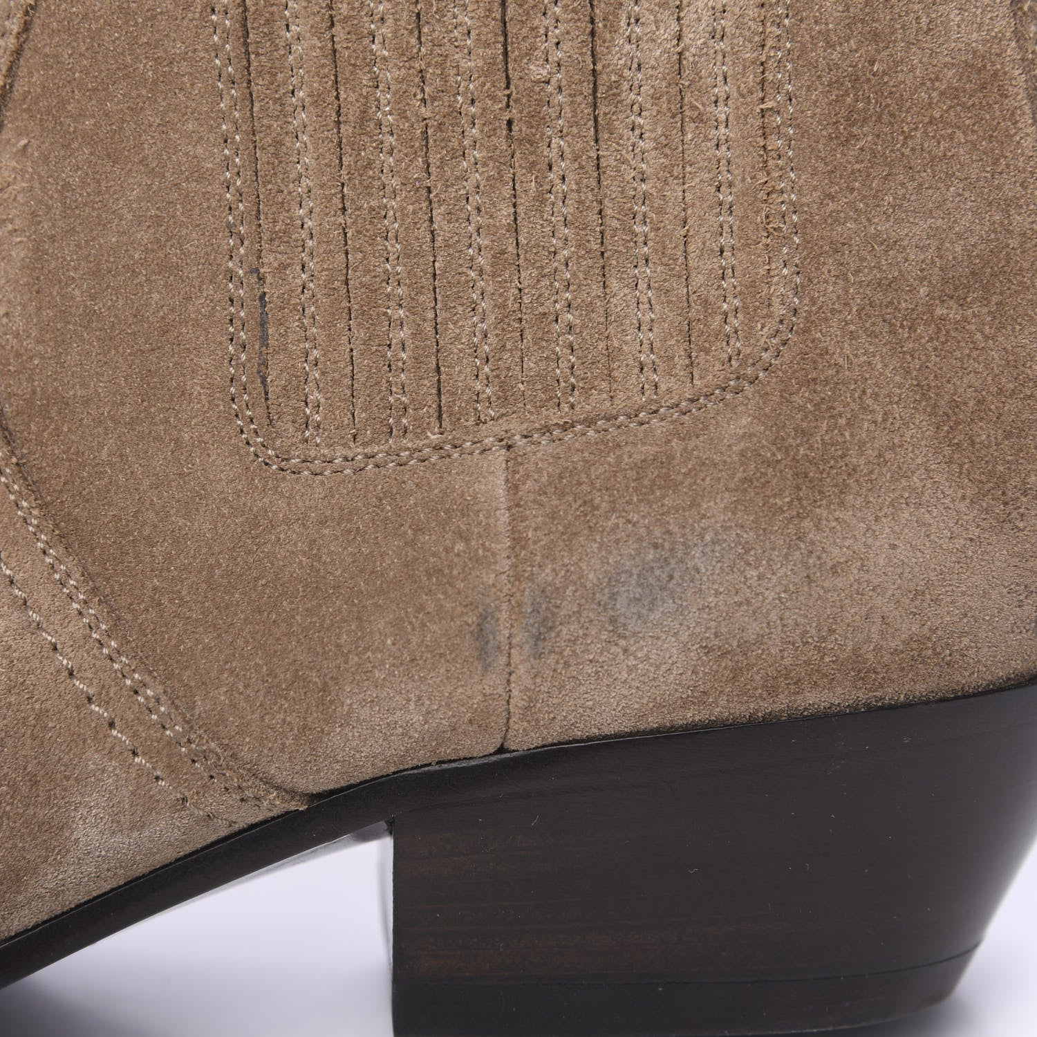 Saint Laurent Suede West Chelsea Boots 35 Sigaro 9 of 10