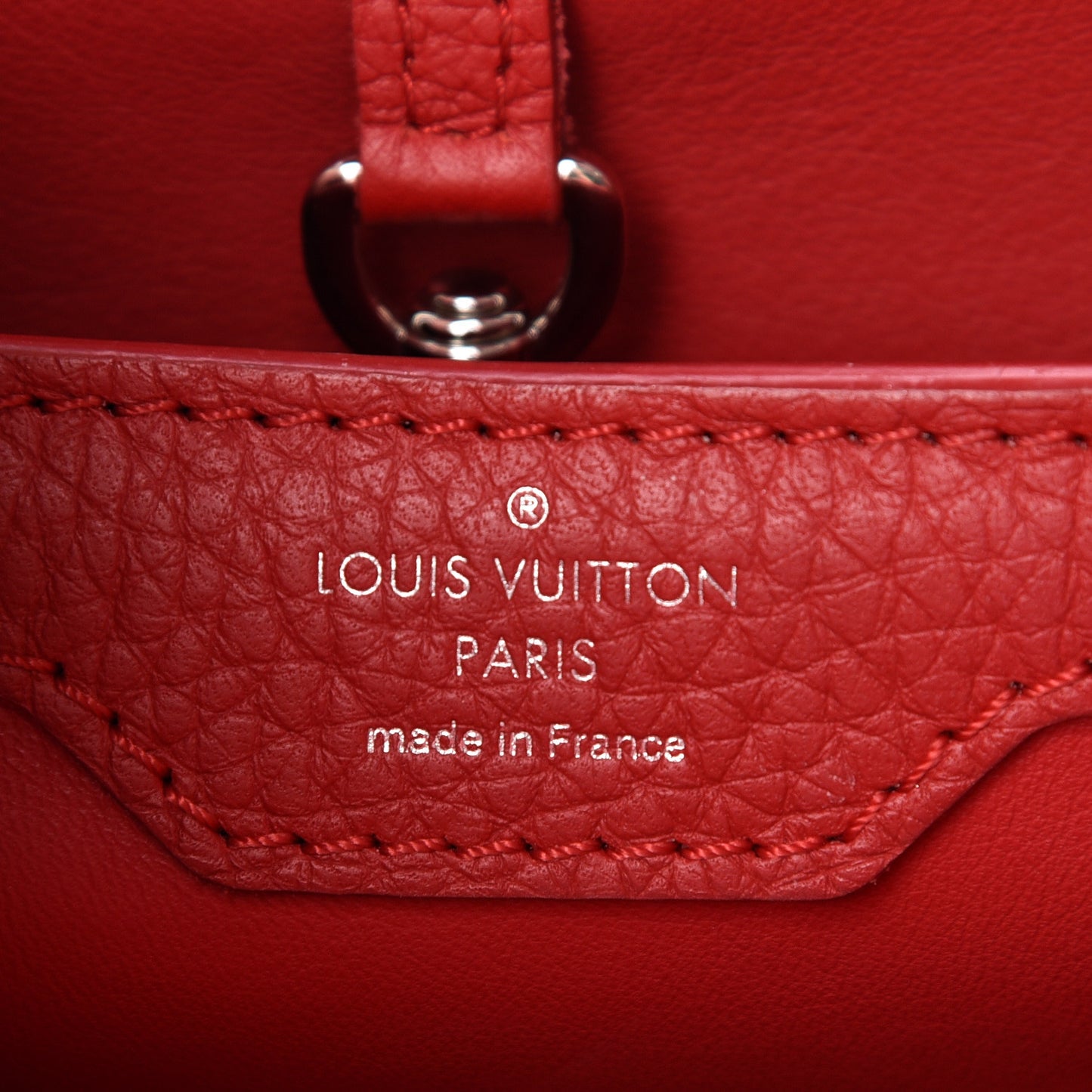 Taurillon Capucines PM Rubis