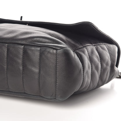 Chanel Lambskin Horizontal Quilt Mademoiselle Flap Black 6 of 10