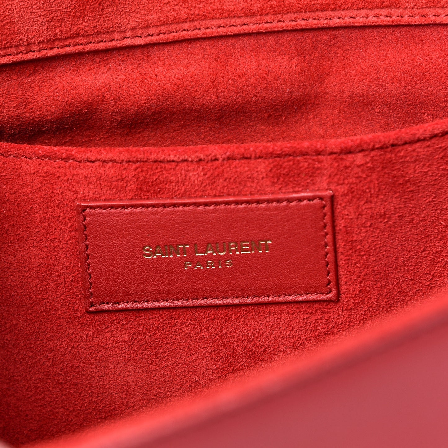 Calfskin Classic Y Ligne Clutch Red