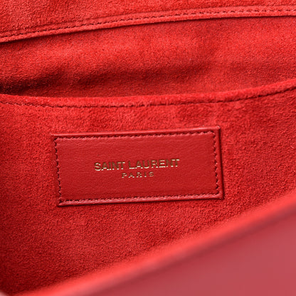 Saint Laurent Calfskin Classic Y Ligne Clutch Red 6 of 15