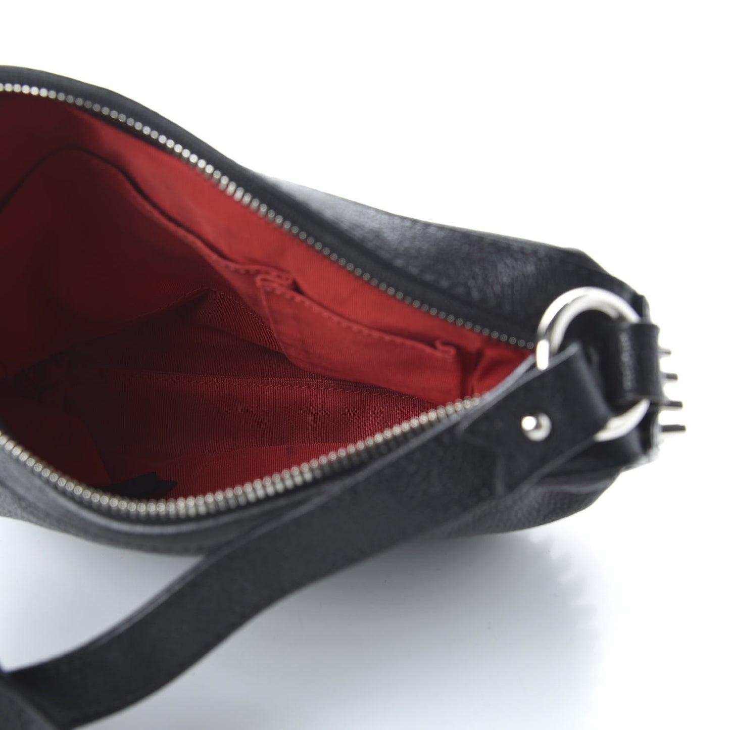 Calfskin Studded Shoulder Bag Black