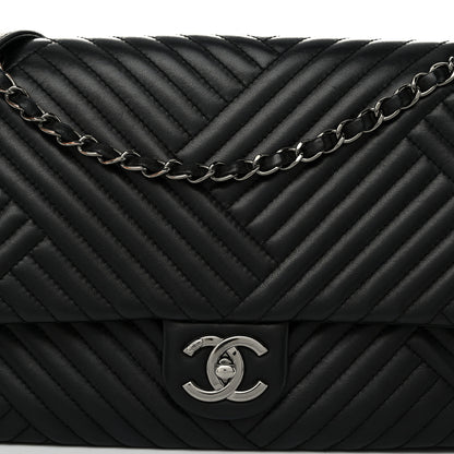 Chanel Lambskin Quilted Large CC Crossing Flap Black 8 of 12