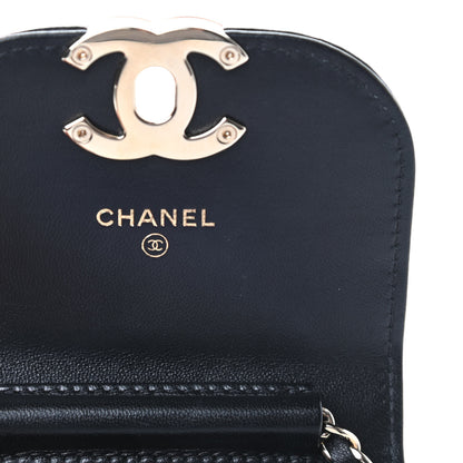 Chanel Lambskin Quilted CC Phone Holder Black 6 of 12