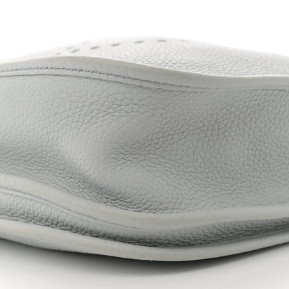 Hermes Taurillon Clemence Evelyne III PM Bleu Pale 10 of 13