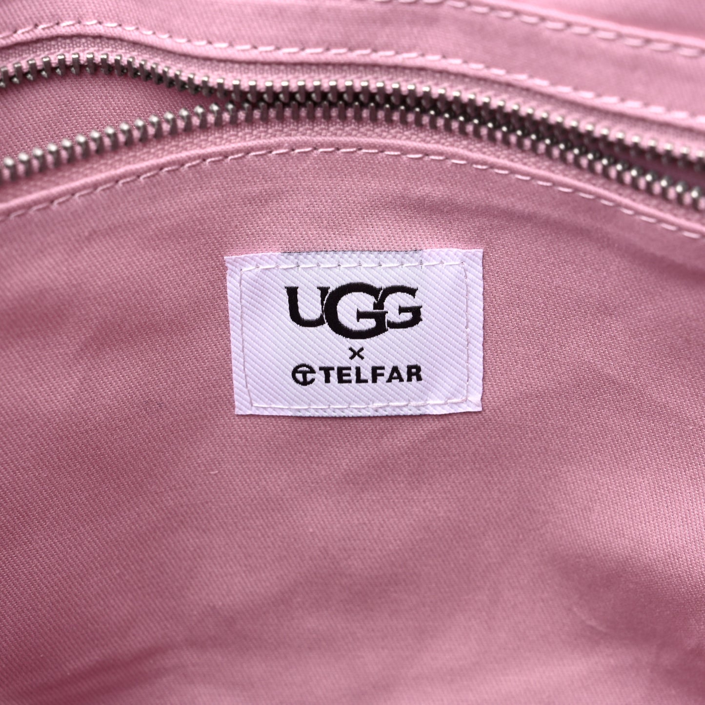 X UGG Suede Shearling Medium Shopping Bag Pink