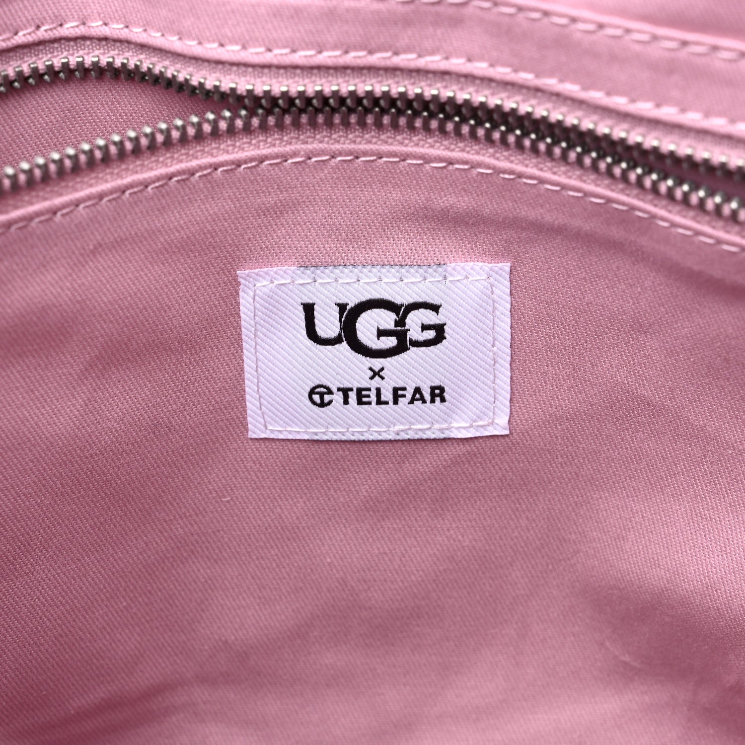 Telfar X UGG Suede Shearling Medium Shopping Bag Pink 6 of 9