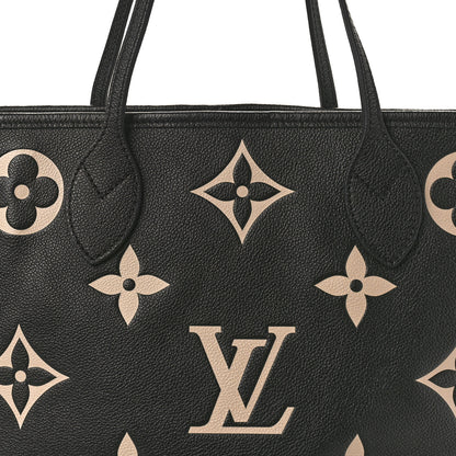 Louis Vuitton Empreinte Monogram Giant Neverfull MM Black Beige 8 of 12