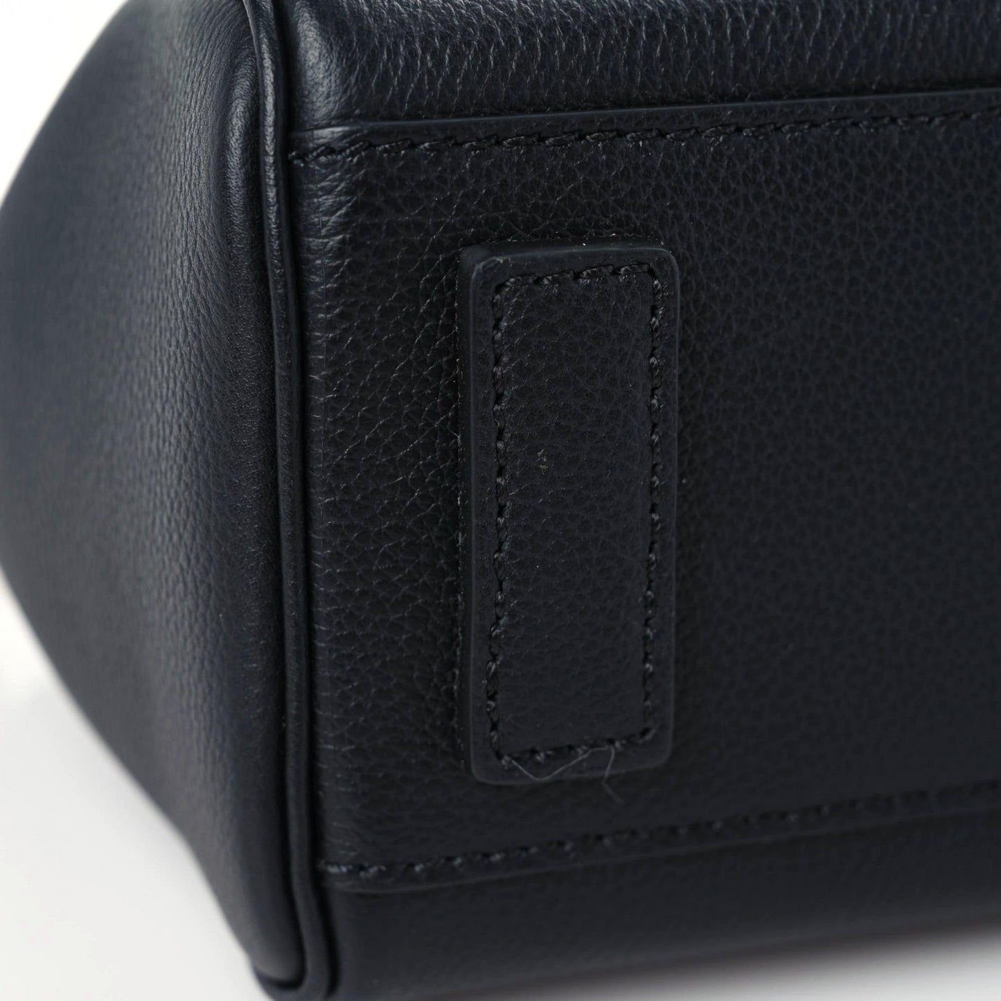 Grained Calfskin Medusa Small Top Handle Handbag Black