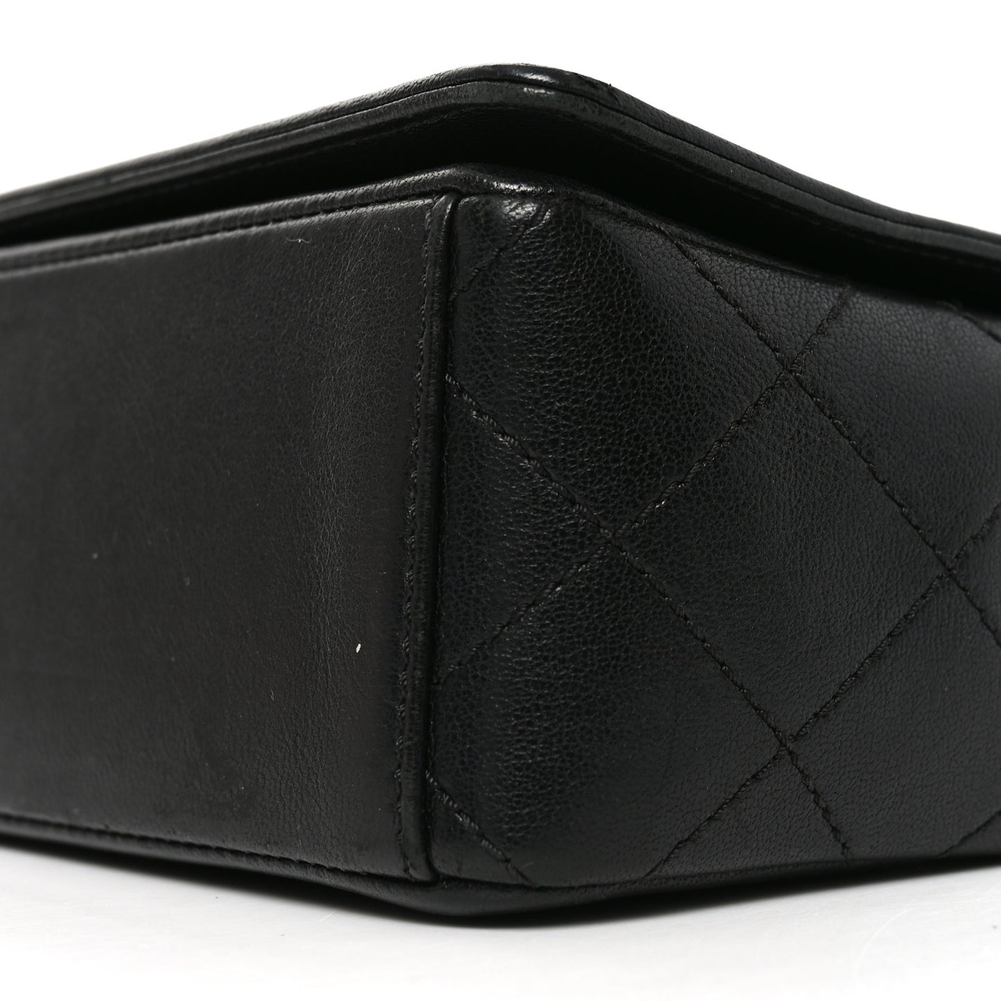 Sheepskin Quilted Vintage Mademoiselle Flap Black