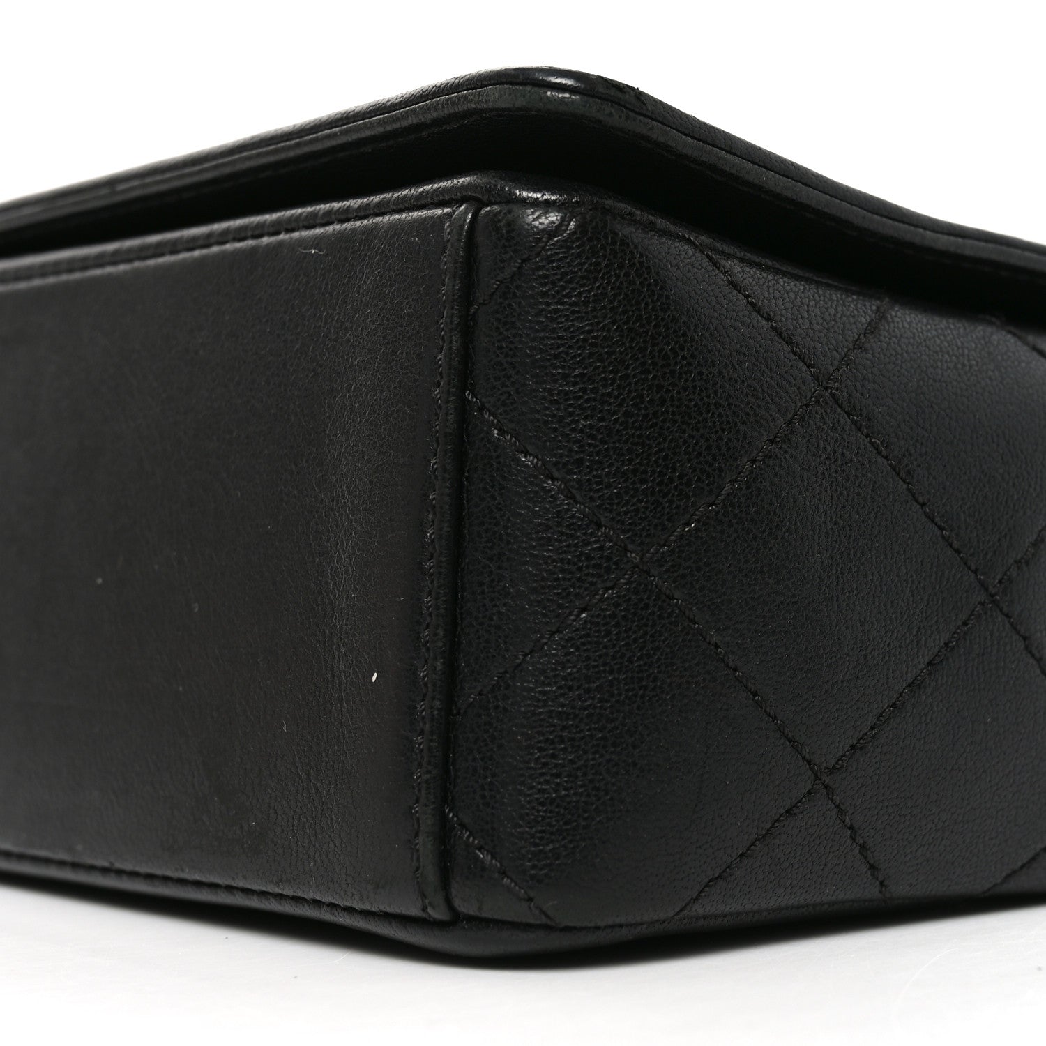 Chanel Sheepskin Quilted Vintage Mademoiselle Flap Black 10 of 11