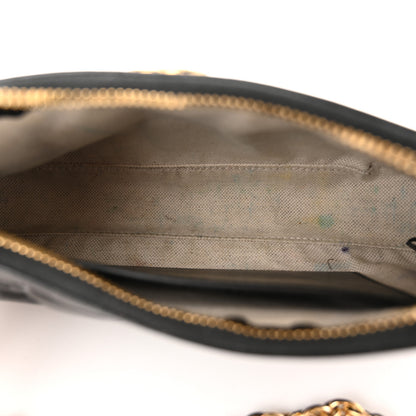 Gucci Calfskin GG Matelasse Chain Handbag Black Natural 5 of 12