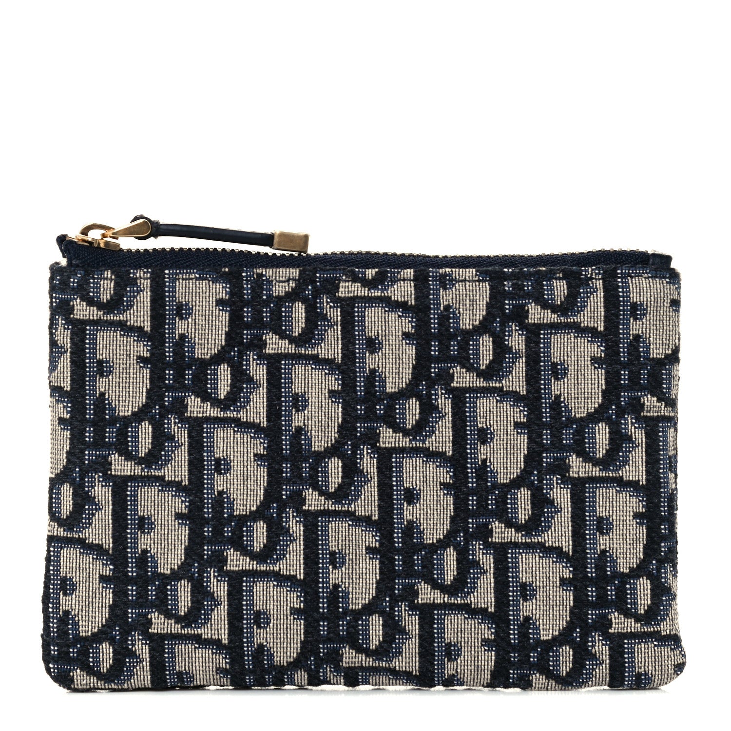Christian Dior Oblique Zipped Card Holder Blue 1 of 9