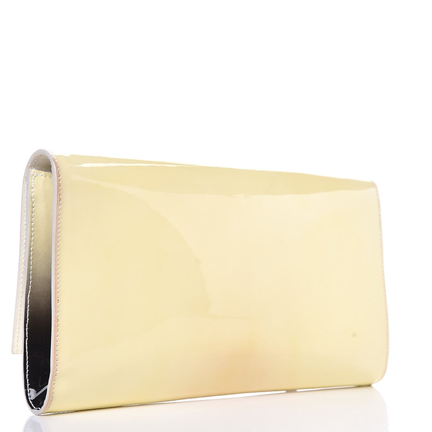 Patent Calfskin Ombre Monogram Large Belle De Jour Clutch Ivory Black