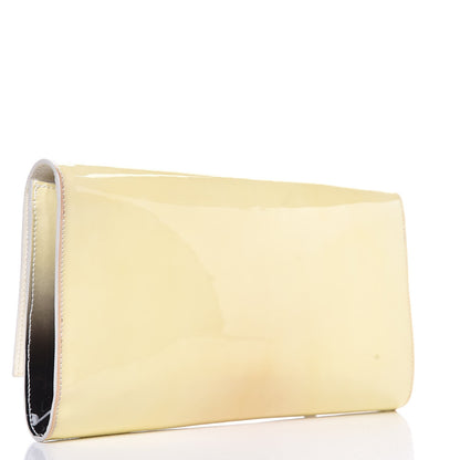 Saint Laurent Patent Calfskin Ombre Monogram Large Belle De Jour Clutch Ivory Black 3 of 10