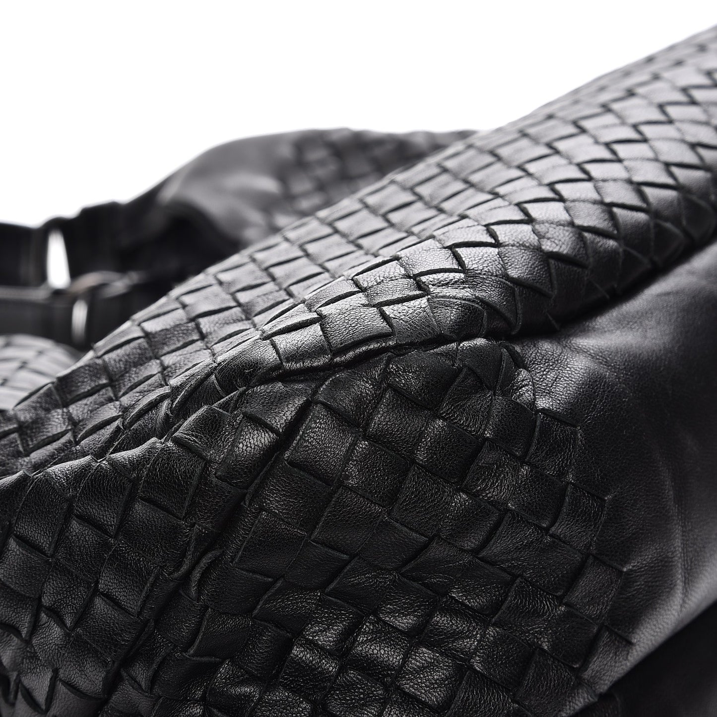 Nappa Intrecciato Medium Campana Nero Black
