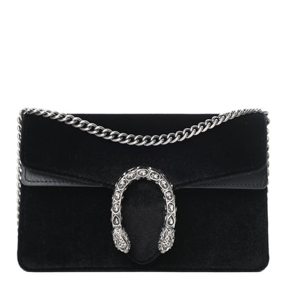 Gucci Velvet Super Mini Dionysus Shoulder Bag Black 1 of 10