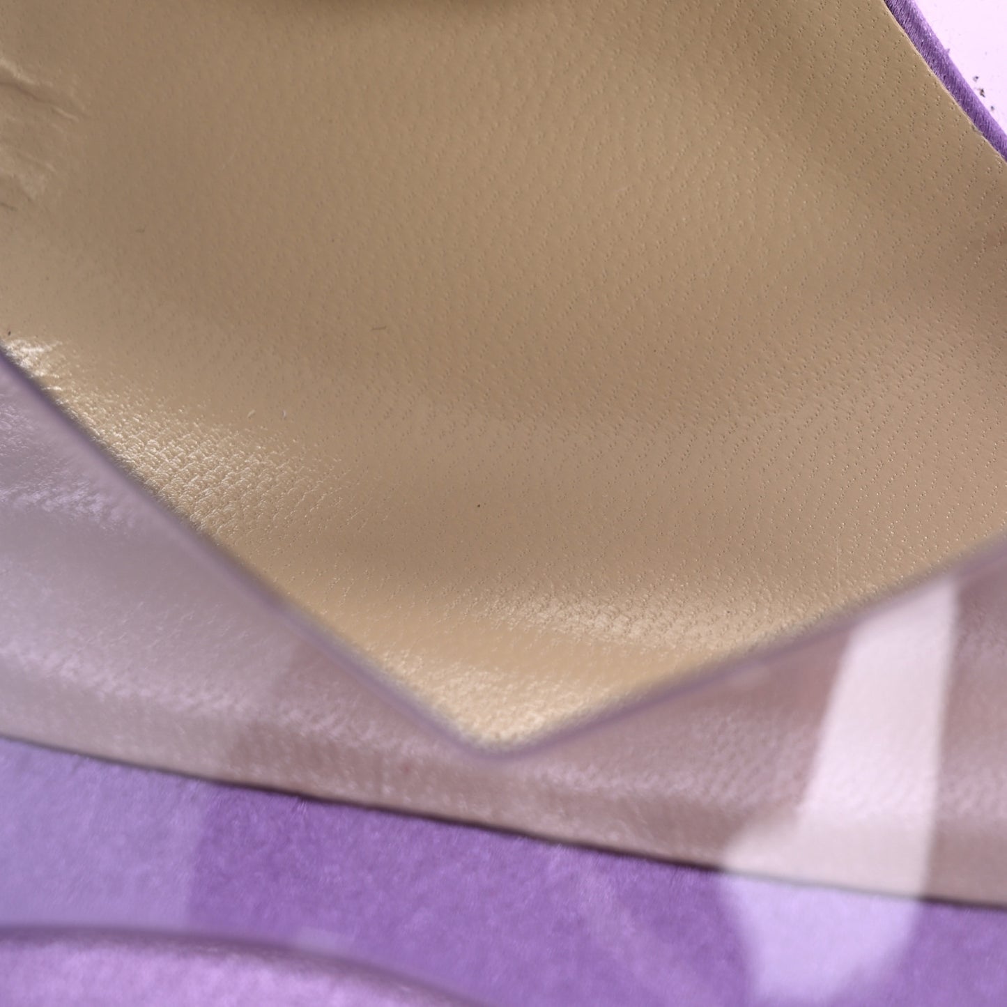 Satin PVC Crystal Saeda 100 Sandals 38 Wisteria