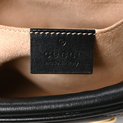 Gucci Calfskin Matelasse Small GG Marmont Chain Shoulder Bag Black 6 of 10