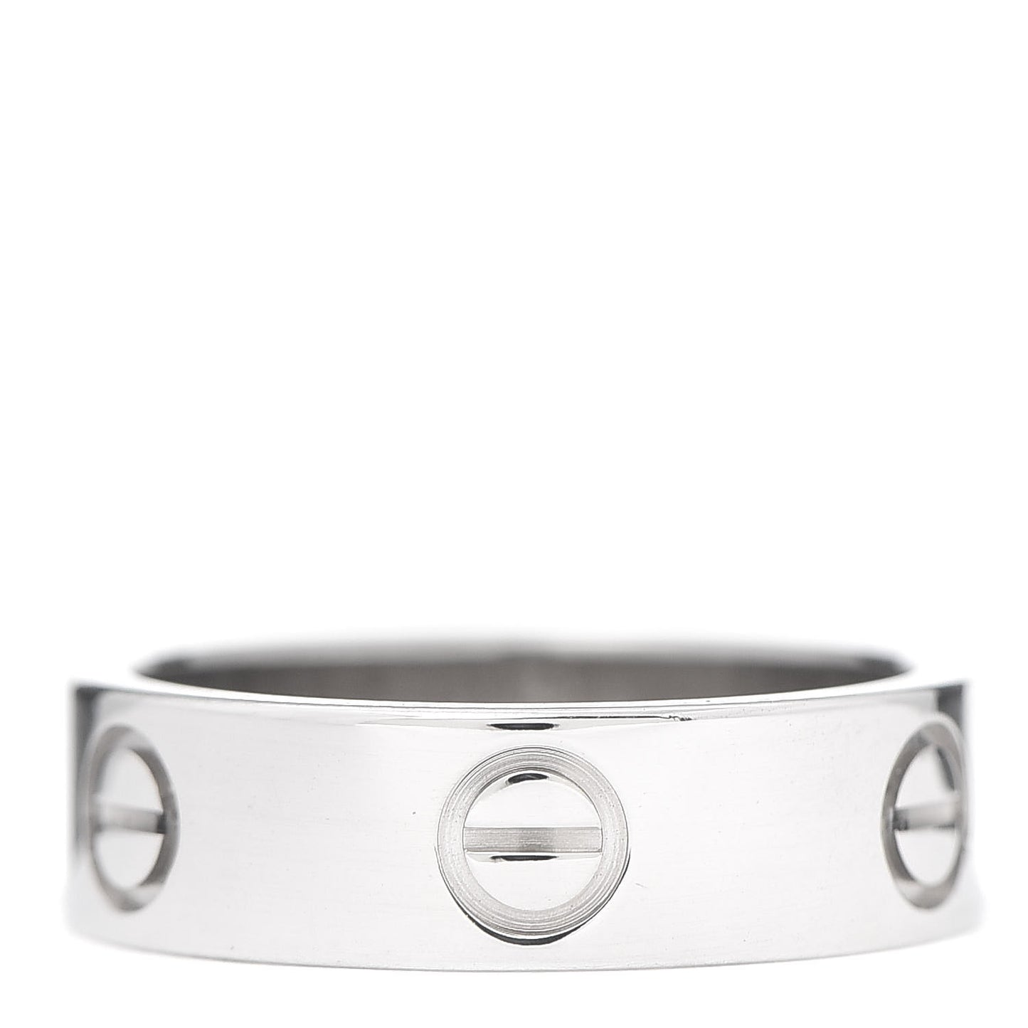 18K White Gold 5.5mm LOVE Ring 52 6