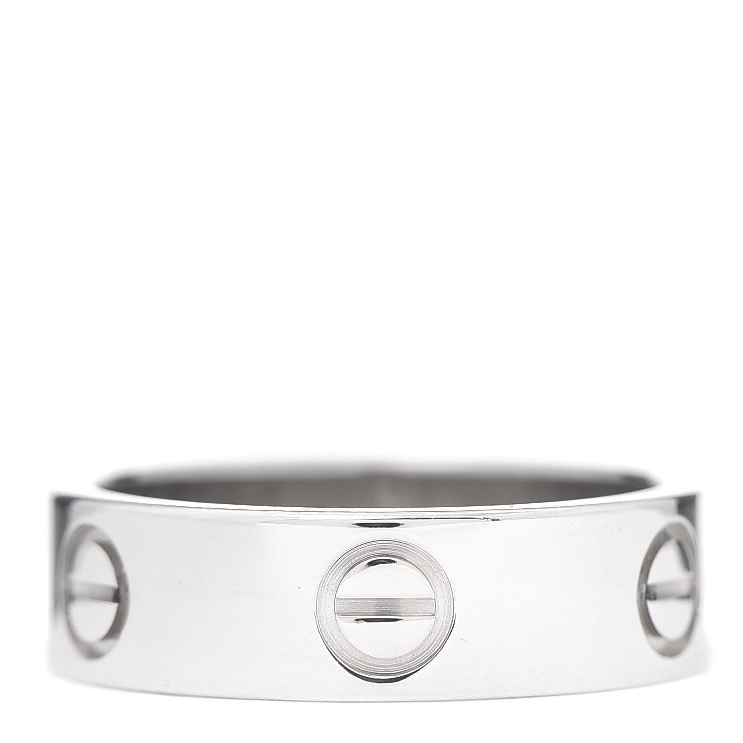 Cartier 18K White Gold 5.5mm LOVE Ring 52 6 3 of 4