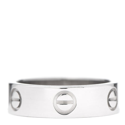 Cartier 18K White Gold 5.5mm LOVE Ring 52 6 3 of 4
