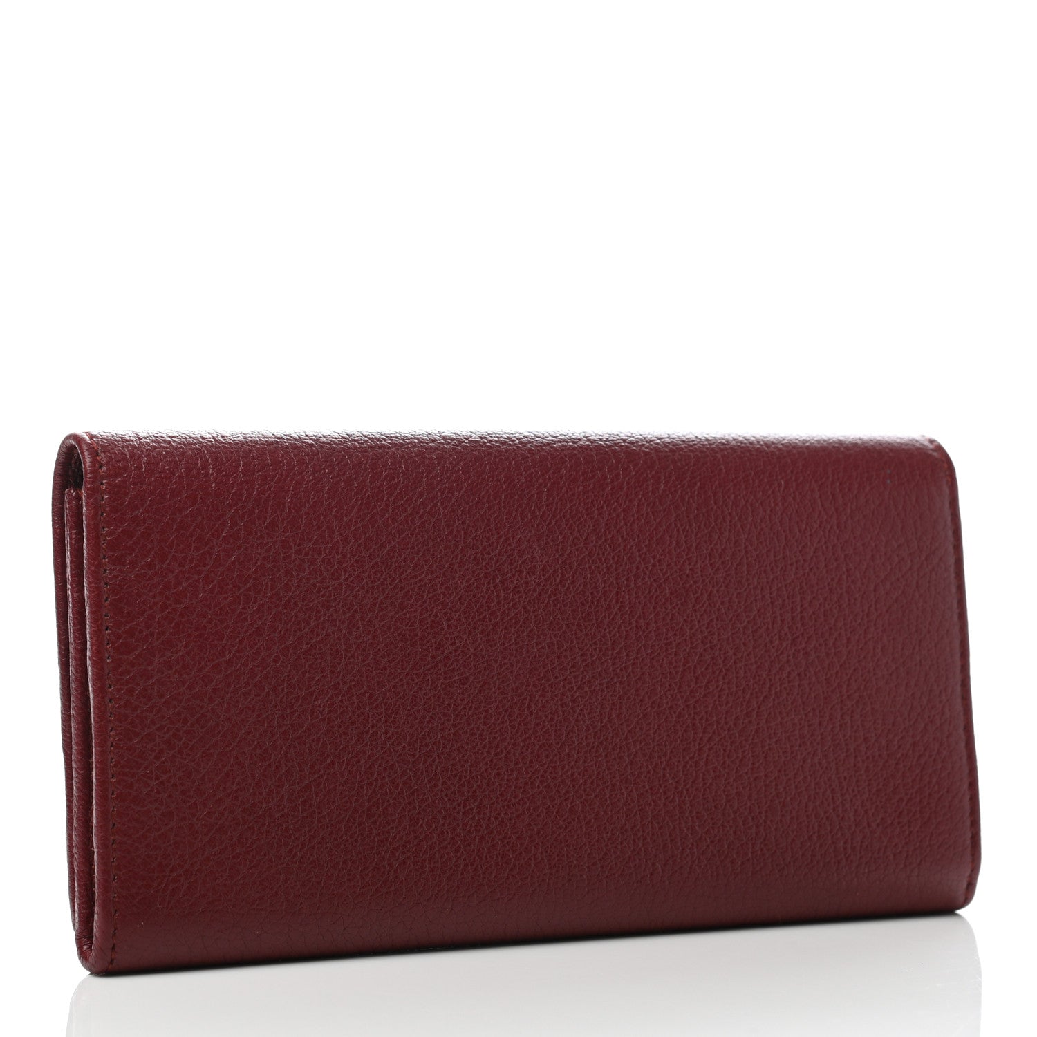 Balenciaga Chevre Gold Metallic Edge Hardware Money Wallet Bordeaux 3 of 7