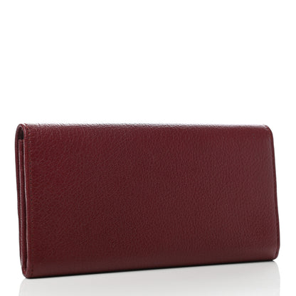 Balenciaga Chevre Gold Metallic Edge Hardware Money Wallet Bordeaux 3 of 7