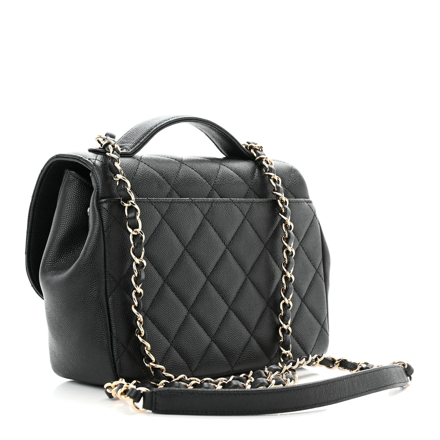 Caviar Quilted Medium Business Affinity Flap Black