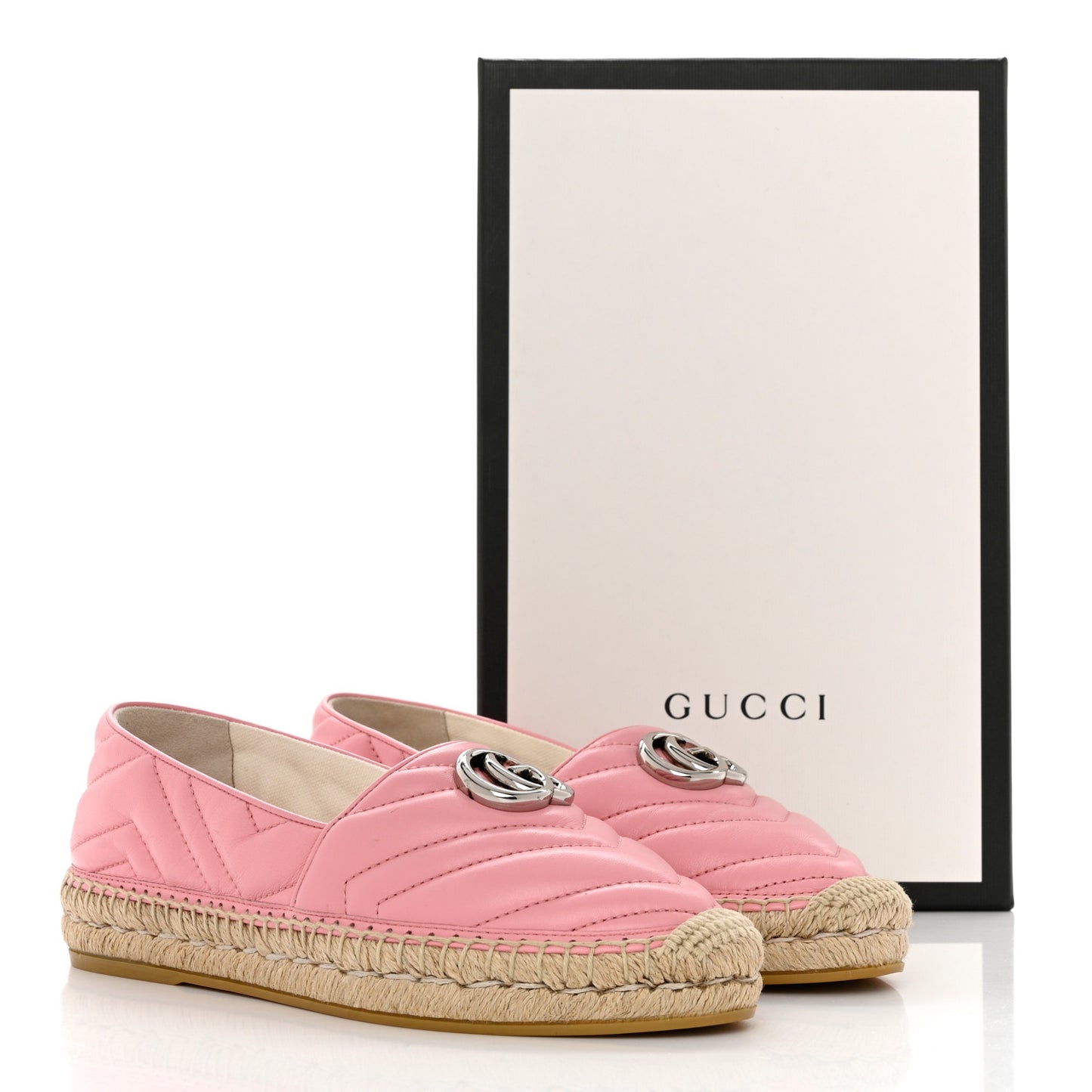 Nappa Matelasse GG Marmont Espadrilles Wild Rose