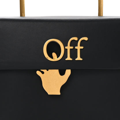 Off-White Calfskin Chunck Top Handle Bag Black 7 of 9