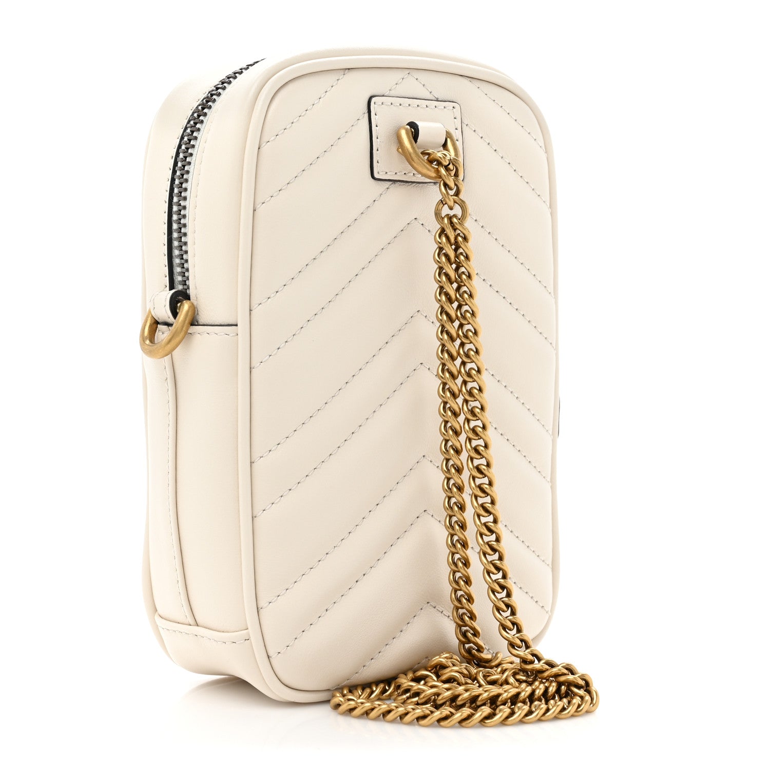 Gucci Calfskin Matelasse GG Marmont Mini Bag Coin Purse Mystic White Perfect Pink 4 of 12