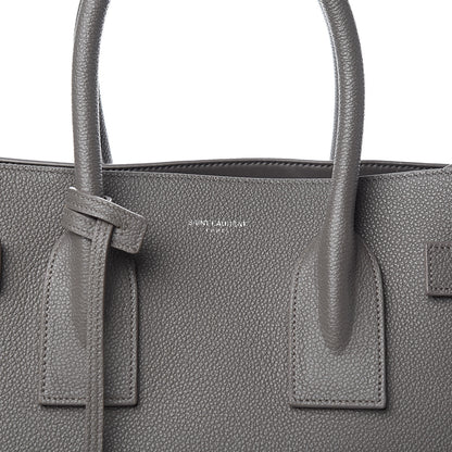 Saint Laurent Grained Calfskin Small Sac De Jour Fog 8 of 9