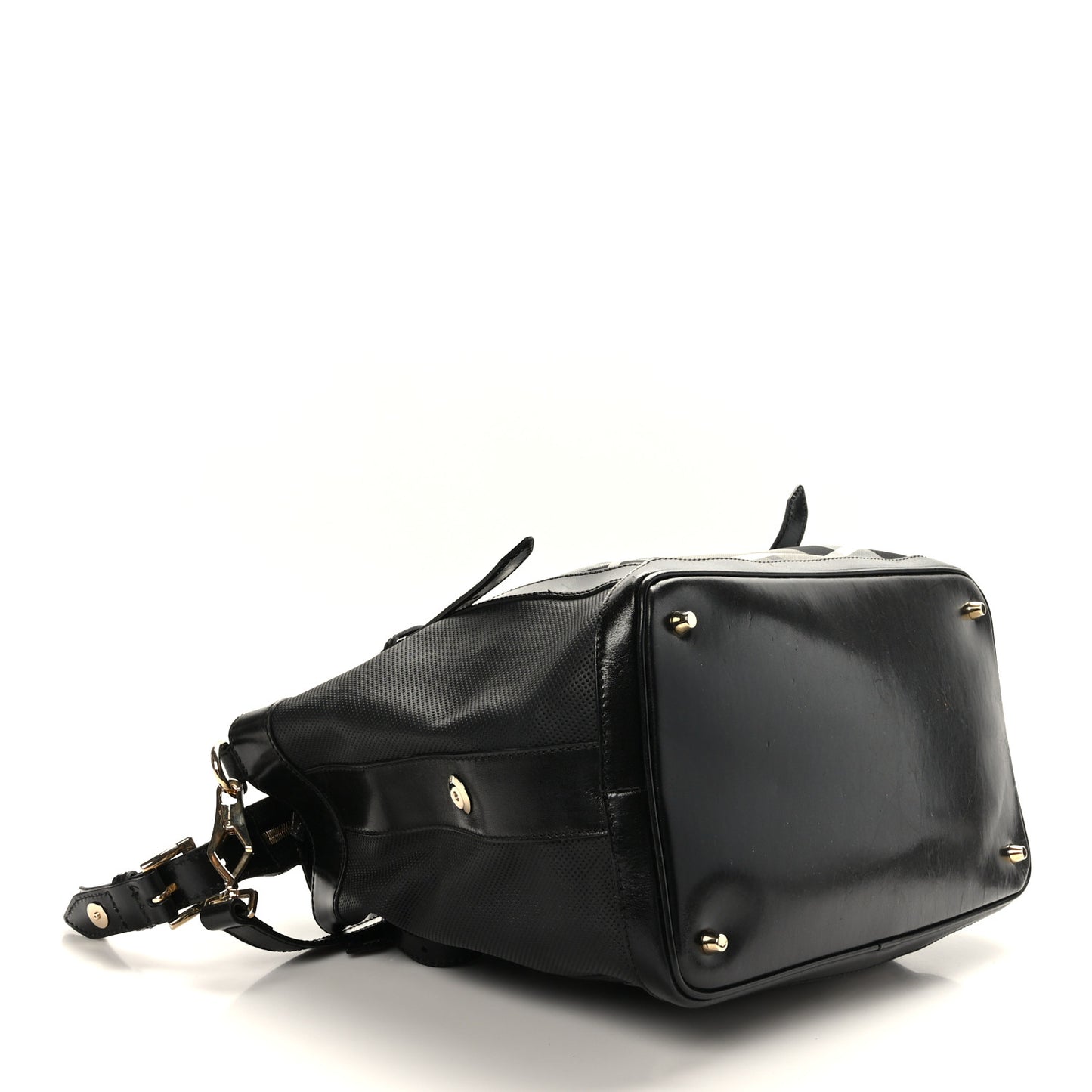 Nylon Beat Check Medium Landscape Lynher Tote Black