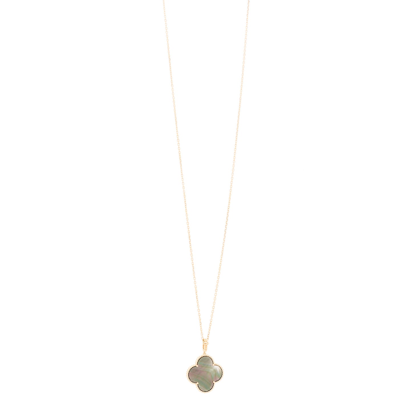 18K Rose Gold Gray Mother of Pearl Magic Alhambra Long Necklace