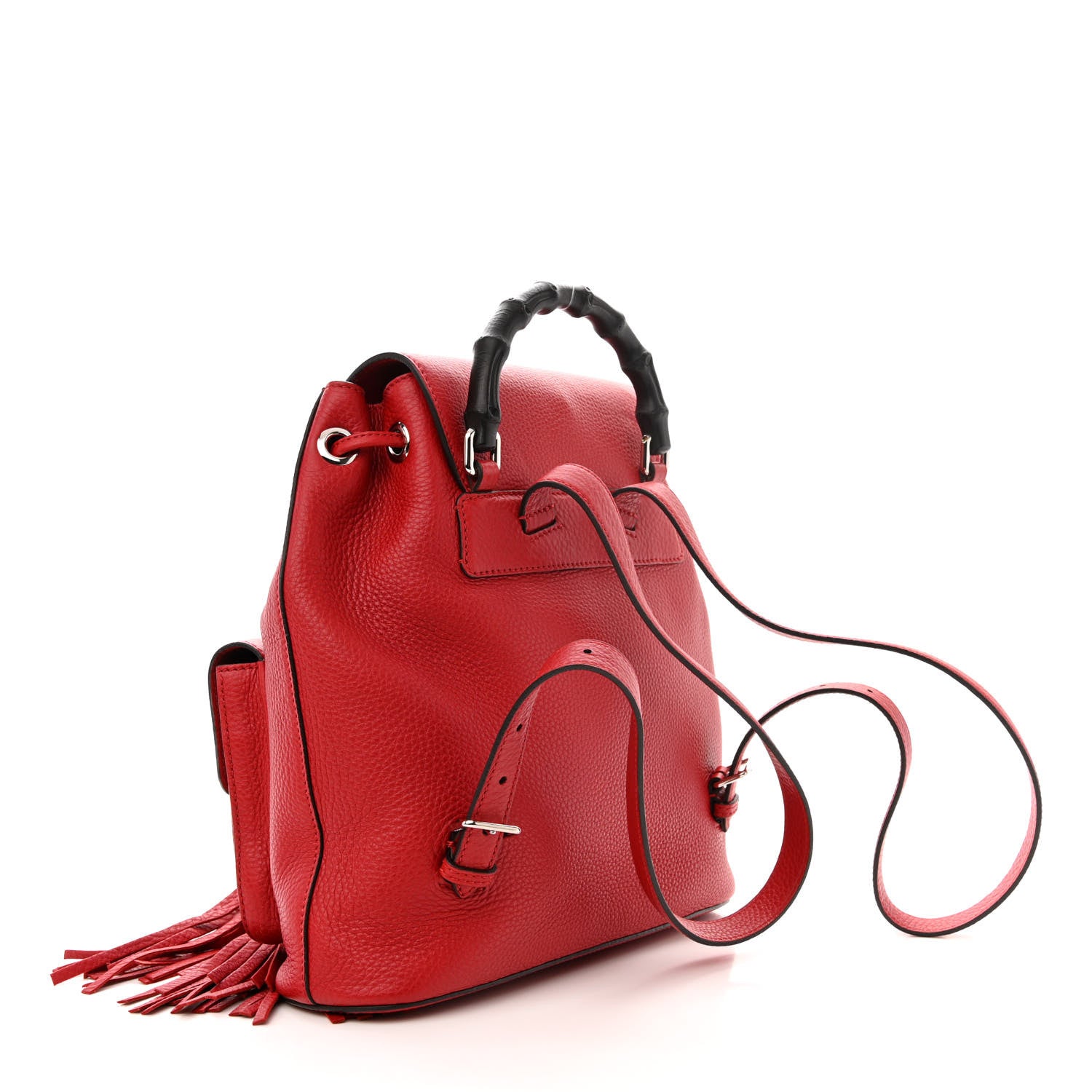 Gucci Cellarius Calfskin Medium Bamboo Backpack Petunia 3 of 10