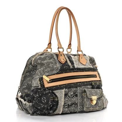 Louis Vuitton Denim Patchwork Bowly Black 3 of 10
