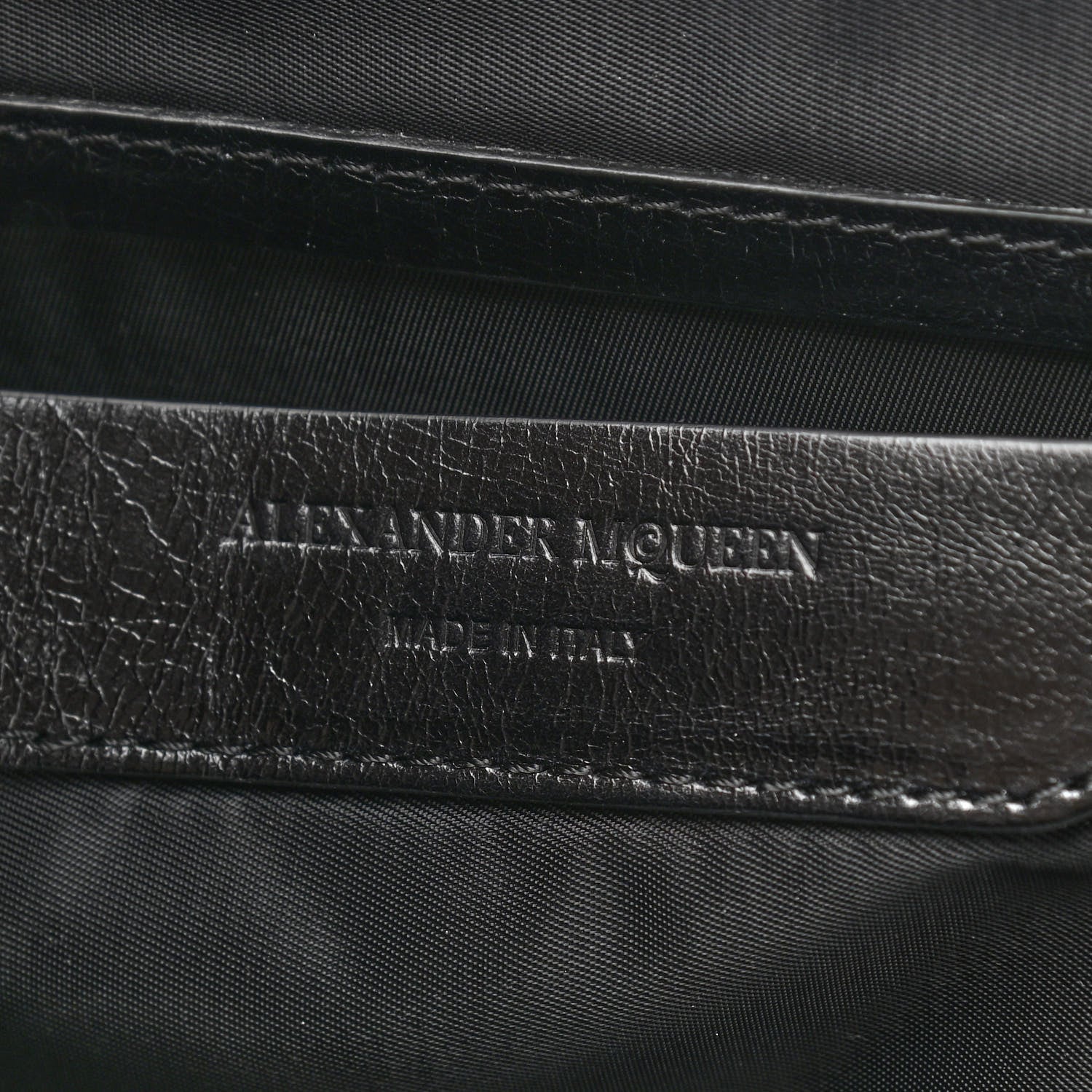 Alexander McQueen Calfskin Studded Skull Zipped Pouch Black 6 of 7