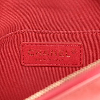 Chanel Crumpled Glazed Lambskin Quilted Waist Bag Fanny Pack Pink 9 of 21