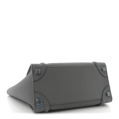 Celine Baby Drummed Calfskin Micro Luggage Kohl 4 of 11