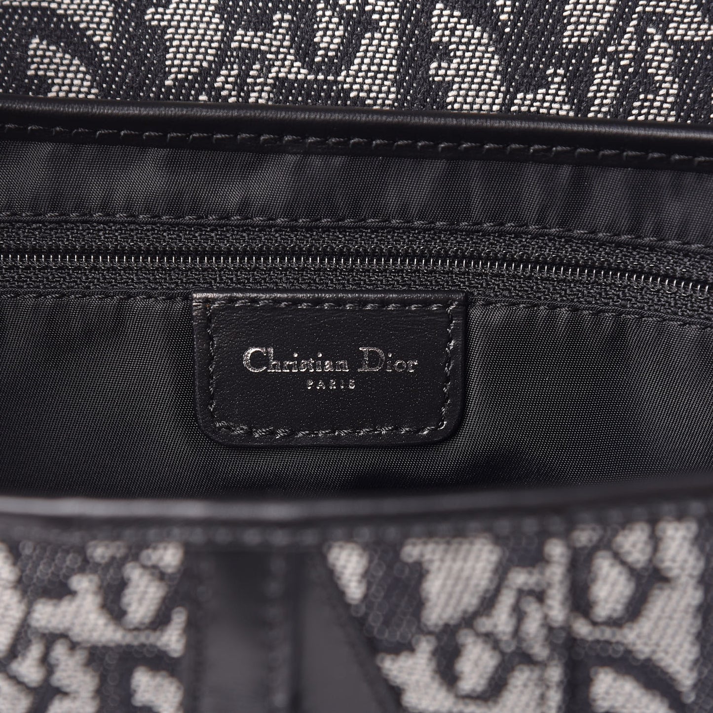Monogram Saddle Bag Black