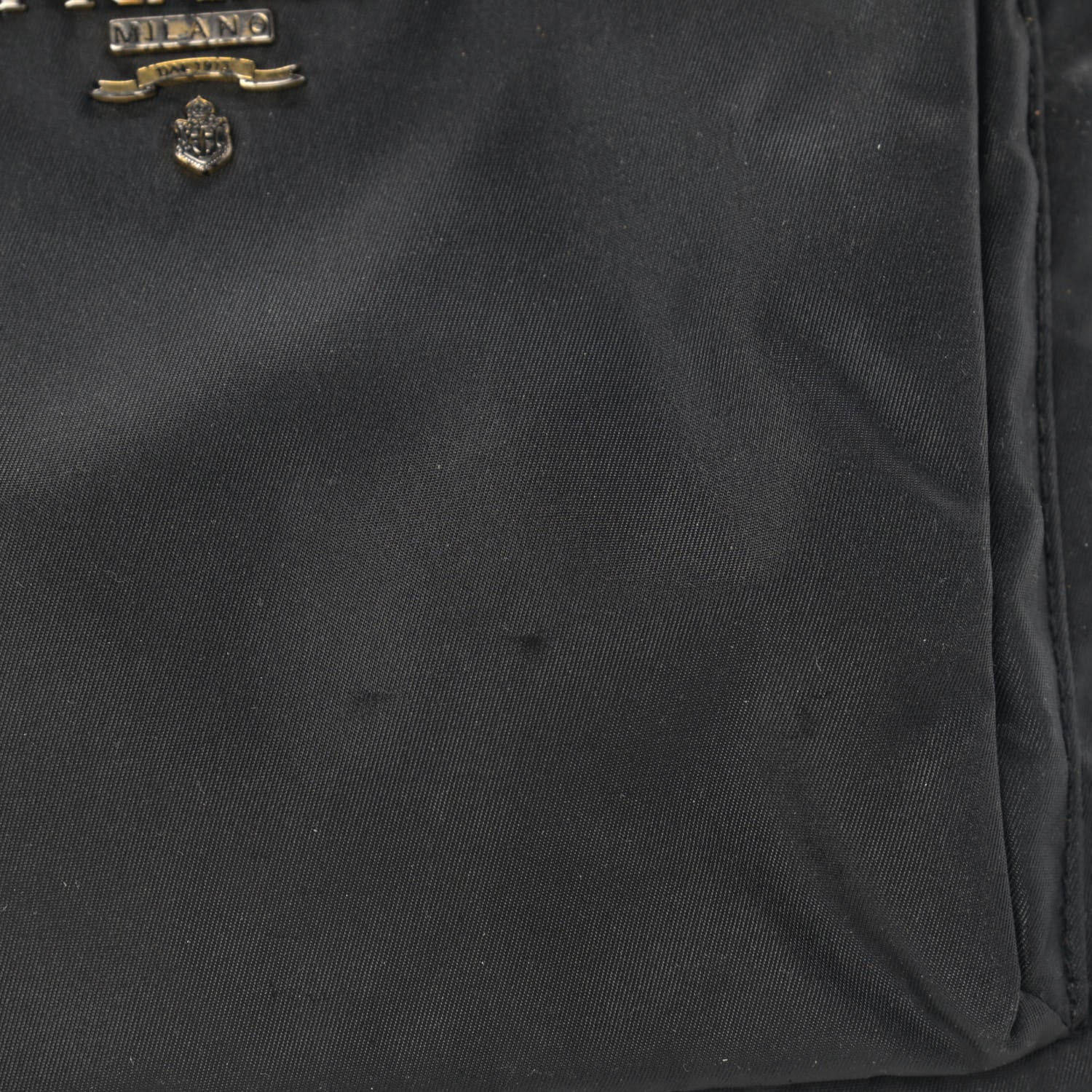 Prada Tessuto Nylon Saffiano Flat Messenger Bag Black 10 of 13