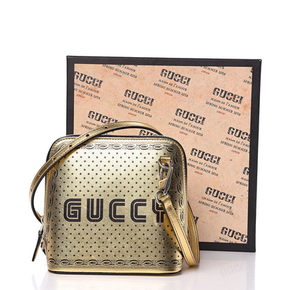 Gucci X SEGA Calfskin GUCCY Stars Mini Dome Shoulder Bag Gold 11 of 11