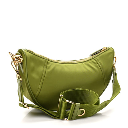 Prada Re-Nylon Demi-lune Shoulder Bag Ivy Green 3 of 9